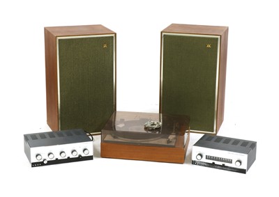 Lot 265 - A stereo system by Leak, Goldring Lenco and Wharfedale
