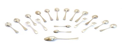 Lot 46 - A collection of Georgian and later silver flatware