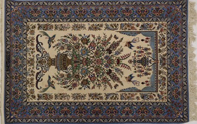 Lot 190A - A Persian wool and silk prayer rug