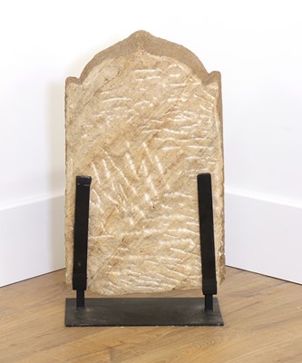 Lot 78 - An Indian sandstone panel stele depicting Varahi