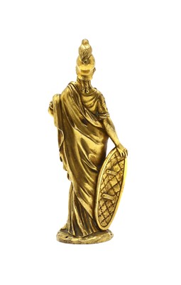 Lot 249 - A small heavy gilt bronze sculpture of Minerva