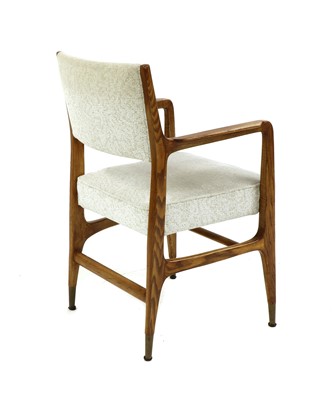 Lot 708 - An Italian fruitwood Model 110 elbow chair