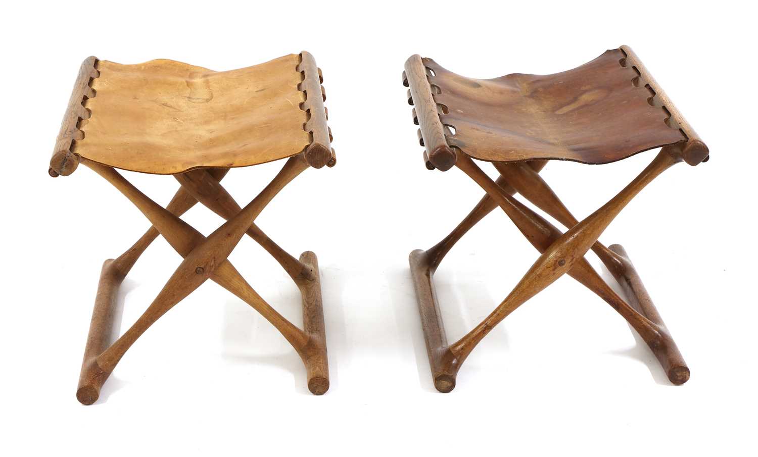 Lot 618 - A pair of 'Guldhøj' folding stools
