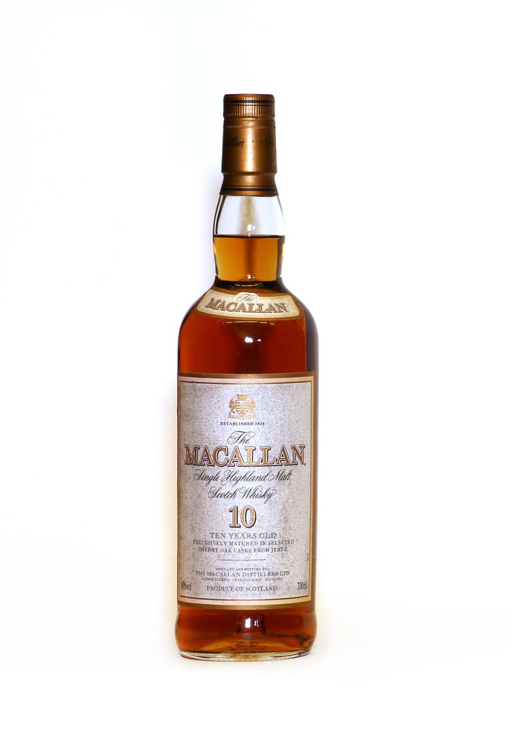 Lot 423 - Macallan, Single Highland Malt Scotch Whisky, 10 Years Old, 40% vol, 70cl, one bottle