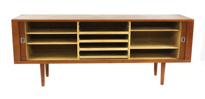 Lot 599 - A Danish 'President' tambour-fronted teak sideboard