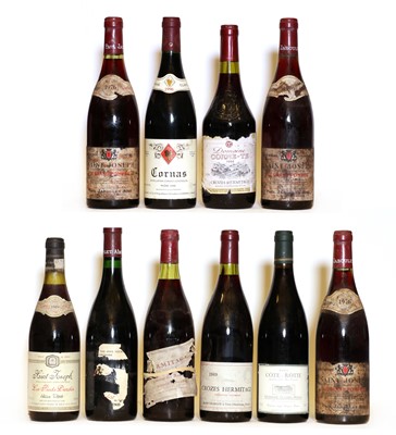 Lot 247 - Assorted Rhone: Cornas, Domaine Auguste Clape, 1996, one bottle and nine various others