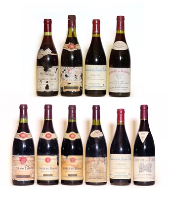 Lot 248 - Assorted Cote du Rhone: Chateau des Tours, E. Reynaud, 1995, one bottle and nine various others