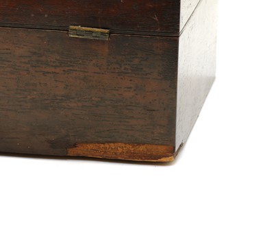 Lot 90 - A 19th century rosewood and walnut sewing box