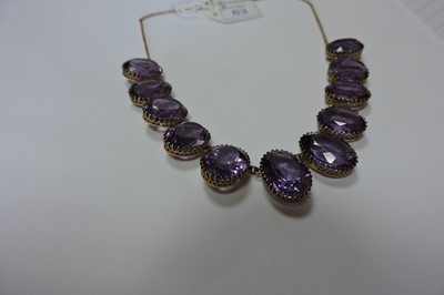 Lot 63 - A late Victorian amethyst fringe necklace