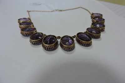 Lot 63 - A late Victorian amethyst fringe necklace