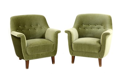 Lot 247 - A pair of Danish armchairs