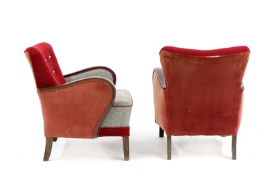 Lot 650 - A pair of Danish lounge chairs