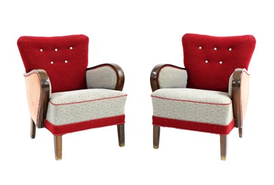 Lot 650 - A pair of Danish lounge chairs