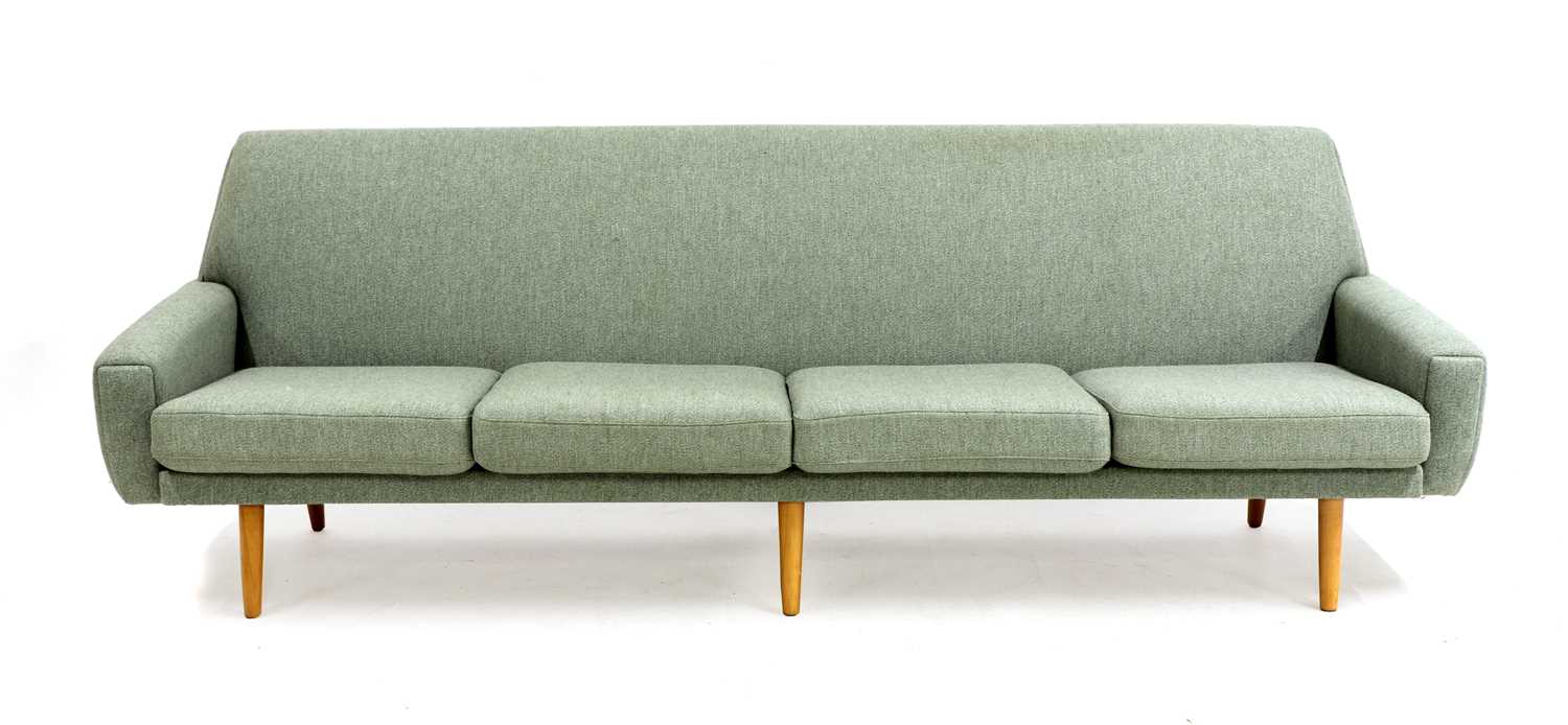 Lot 628 - A Danish four-seater sofa