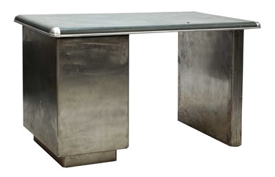 Lot 764 - A polished steel desk