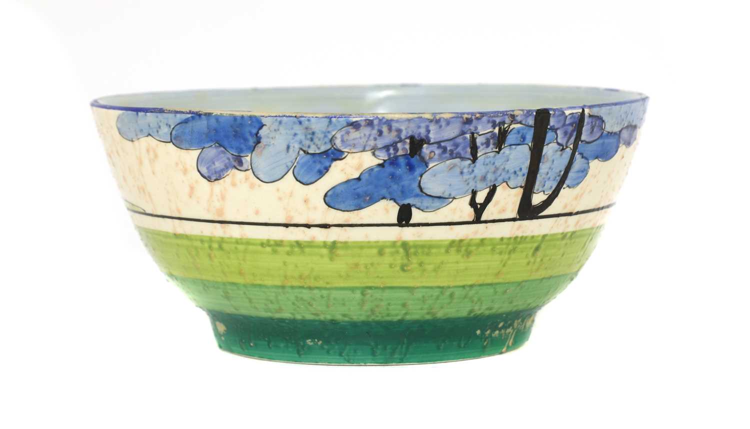 Lot 274 - A Clarice Cliff 'Blue Firs' bowl