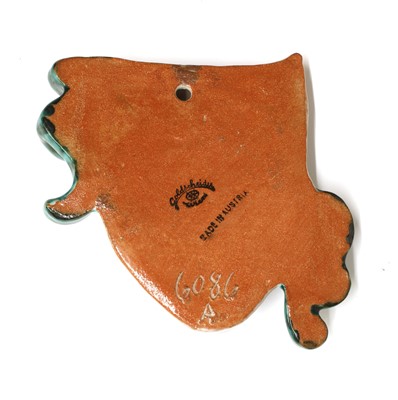 Lot 241 - A rare Goldscheider pottery wall pocket
