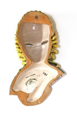 Lot 240 - A Goldscheider pottery wall mask
