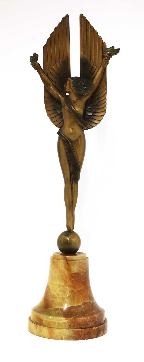 Lot 218 - An Art Deco cold-painted spelter figure of a lady