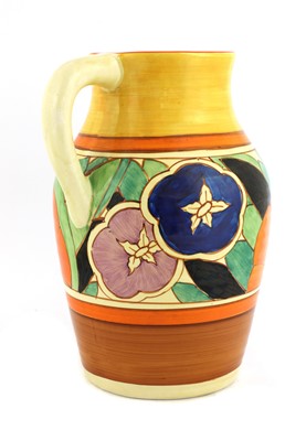 Lot 269 - A Clarice Cliff 'Gardenia' Lotus jug