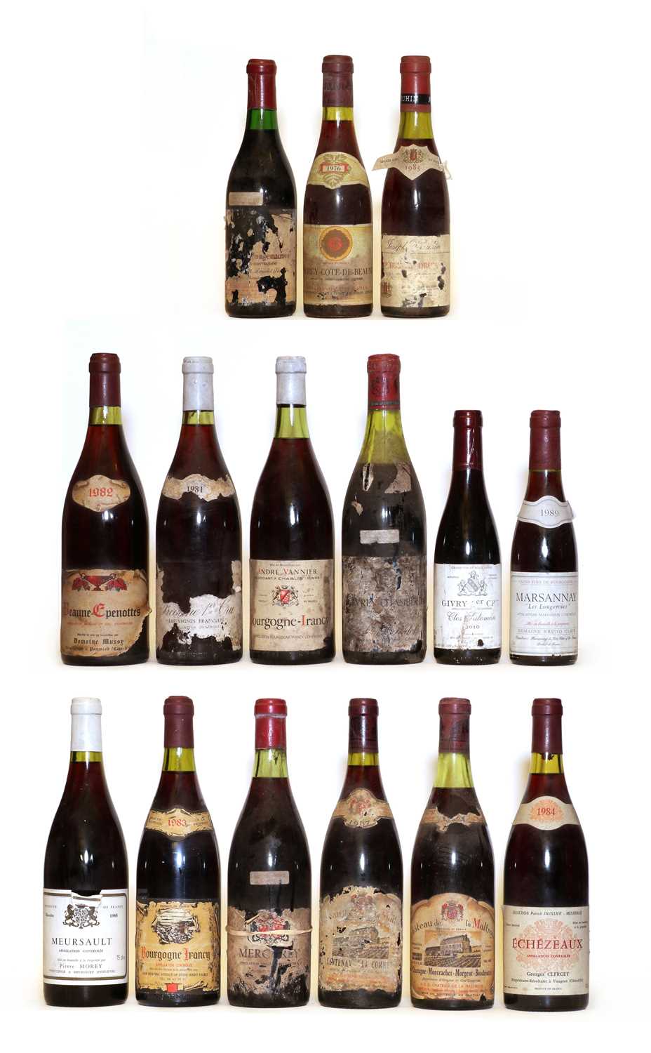 Lot 84 - Assorted Red Burgundy: Echezeaux, Georges Clerget, 1984, one bottle and 14 variously sized others