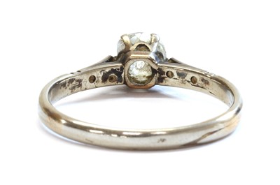 Lot 1015 - A white gold single stone diamond ring