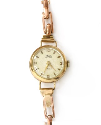 Lot 1516 - A ladies' 9ct gold Smiths 'Astral' mechanical bracelet watch