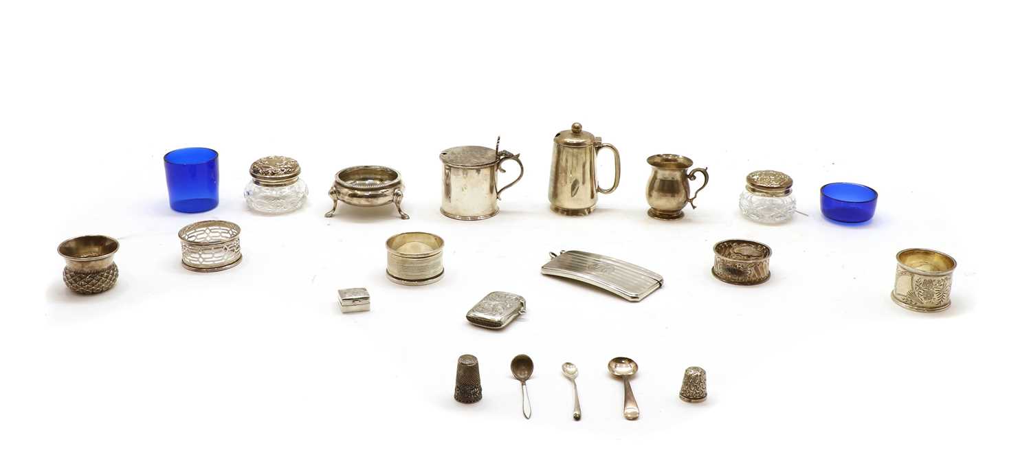 Lot 12 - A collection of silver items