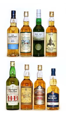 Lot 430 - Assorted whisky: Glenordie, 12 Years Old, 1980s bottling, one bottle and seven various others