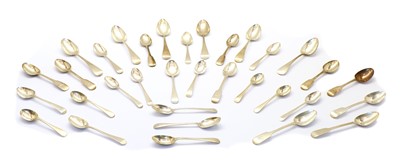 Lot 37 - A large quantity of Georgian and later silver flatware