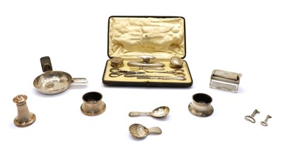 Lot 31 - A Mappin & Webb cased silver manicure set