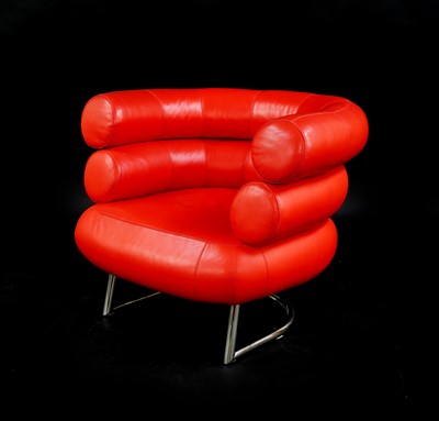 Lot 251 - A 'Bibendum' red leather armchair