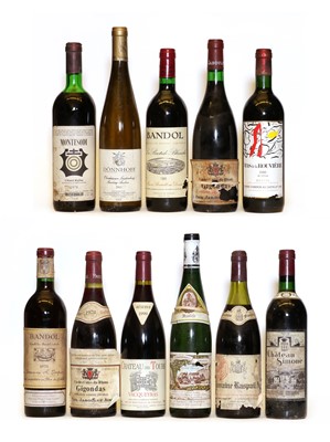 Lot 294 - Miscellaneous wines: Bandol, Domaine A. Tempier, 1971, one bottle and ten various others