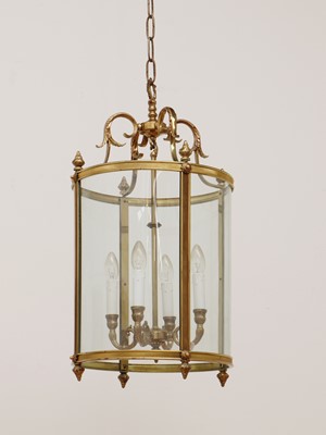 Lot 69 - A large George III-style brass hall lantern