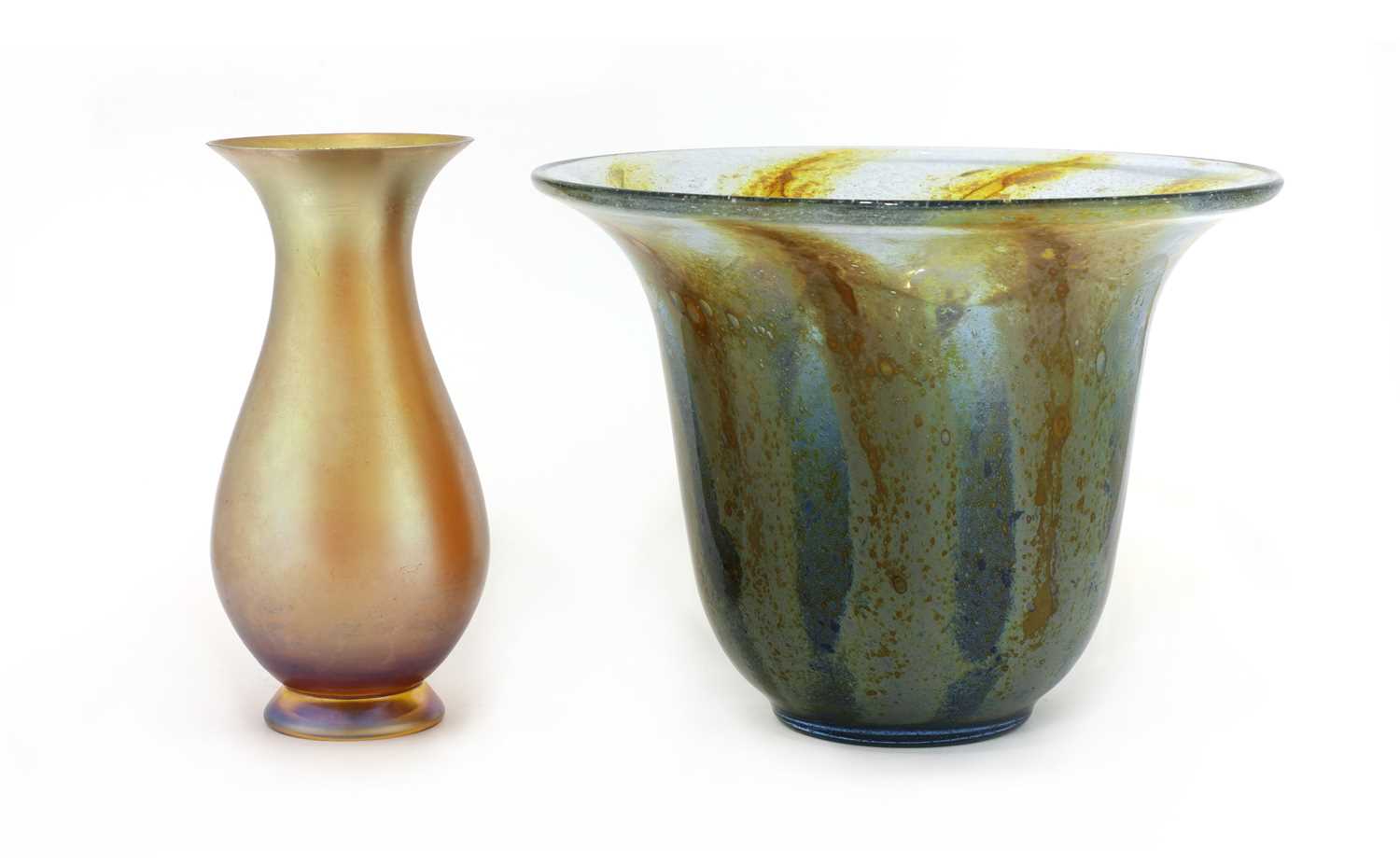 Lot 530 - Two WMF glass vases