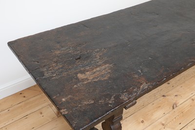 Lot 472 - An oak refectory table