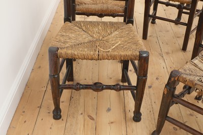Lot 447 - A matched set of eight spindle back dining chairs