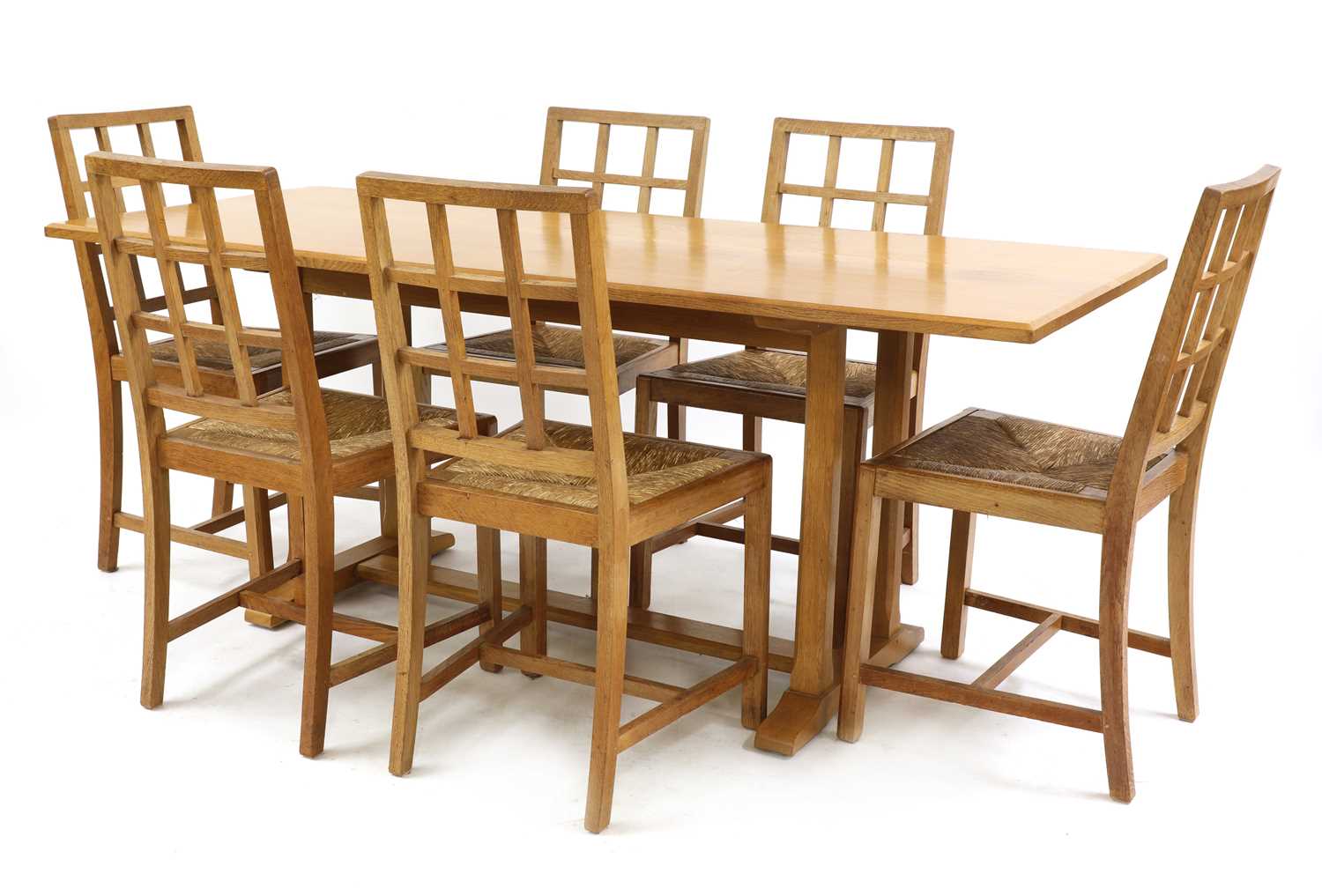 Lot 118 - A Cotswold School oak refectory table