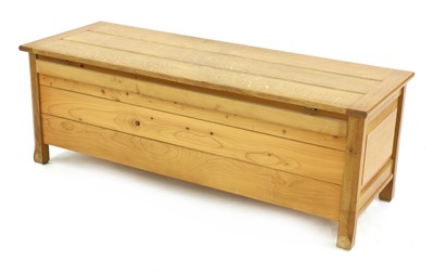 Lot 144 - A Cotswold School oak blanket chest