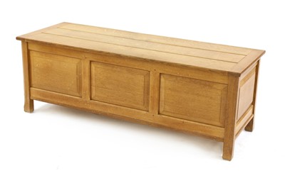 Lot 144 - A Cotswold School oak blanket chest