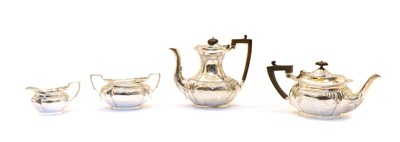 Lot 42 - A Victorian silver four piece tea set