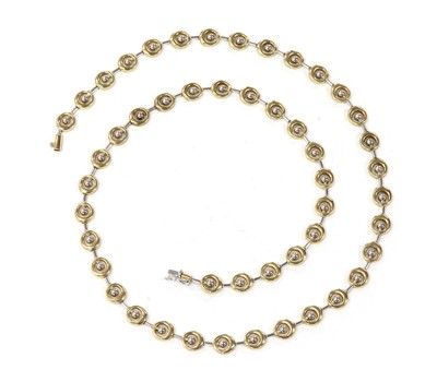 Lot 1125 - A 9ct two colour gold necklace