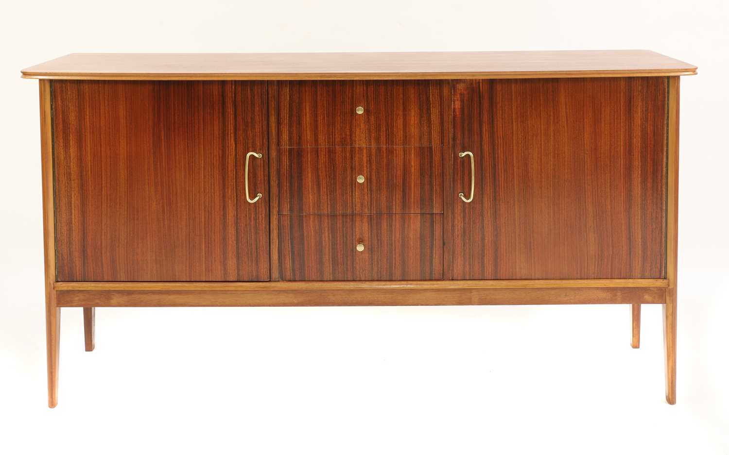 Lot 489 - A Vanson teak and mahogany sideboard
