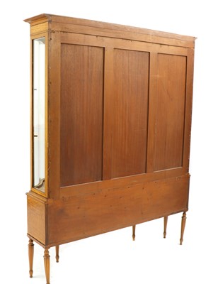 Lot 219 - An Edwardian satinwood and mahogany display cabinet