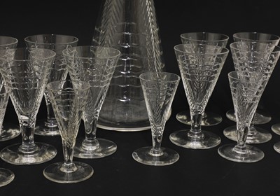 Lot 534 - A cut-glass liqueur set