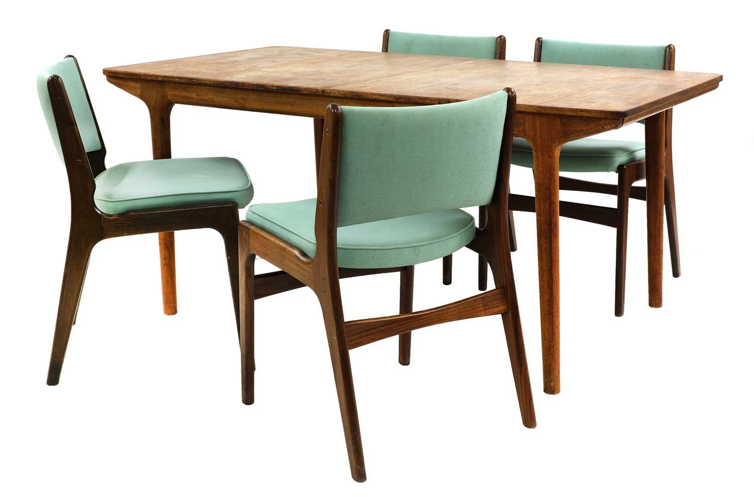 Lot 538 - A teak extending dining table