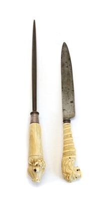 Lot 73 - A 19th century steel and a carving knife