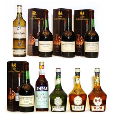 Lot 440 - Assorted Spirits: Campari Bitter, 1970s bottling, one bottle and seven various others