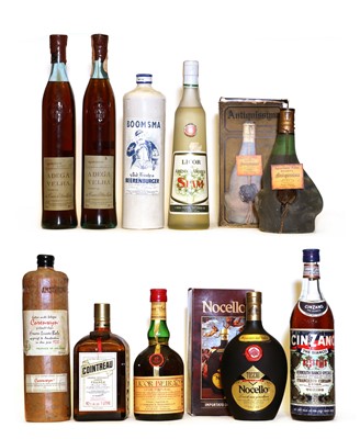 Lot 441 - Assorted Spirits: Adega Velha, Aguardente, Res da Casa d’Avelleda, 2 bottles and 8 various others