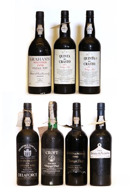 Lot 359 - Assorted Vintage Port: Quinta do Vesuvio, Vintage Port, 1992, one bottle and six various others